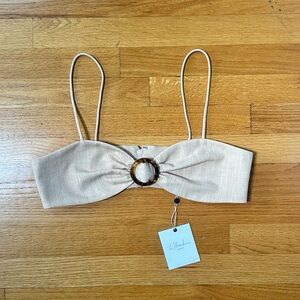 L'Academie Audrey Bra Top - Sand Yellow - S